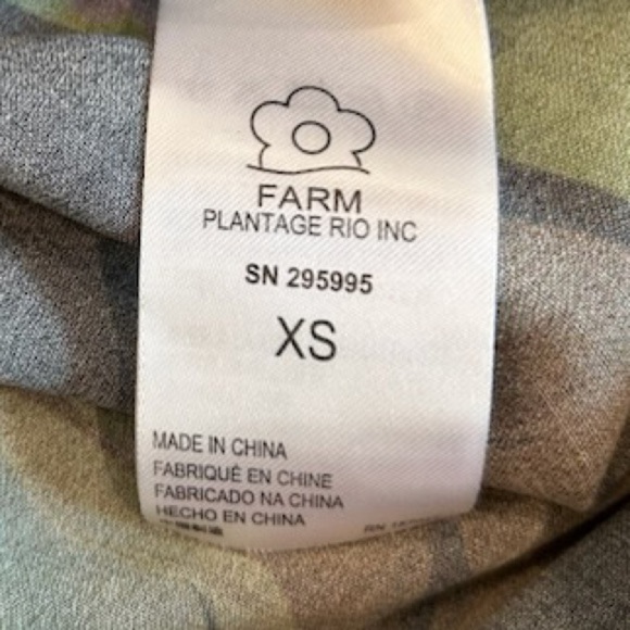 Farm Rio Tropical Forest V-Neck Midi Dress - Multi color size XS. - Picture 8 of 12